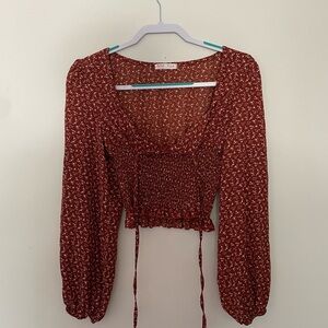 Romwe Orange Long Sleeve sz L